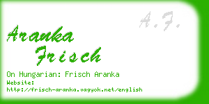aranka frisch business card